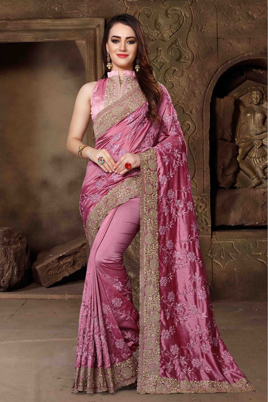 Pink Colour Silk Designer Saree VSSD1120439