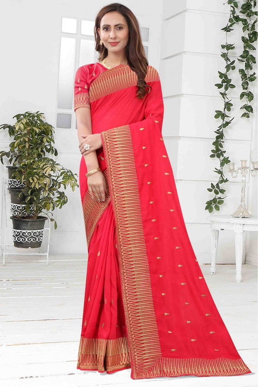 Pink Colour Vichitra Silk Designer Saree VSSD1120144