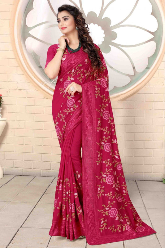Pink Colour Vichitra Silk Designer Saree VSSD1120723