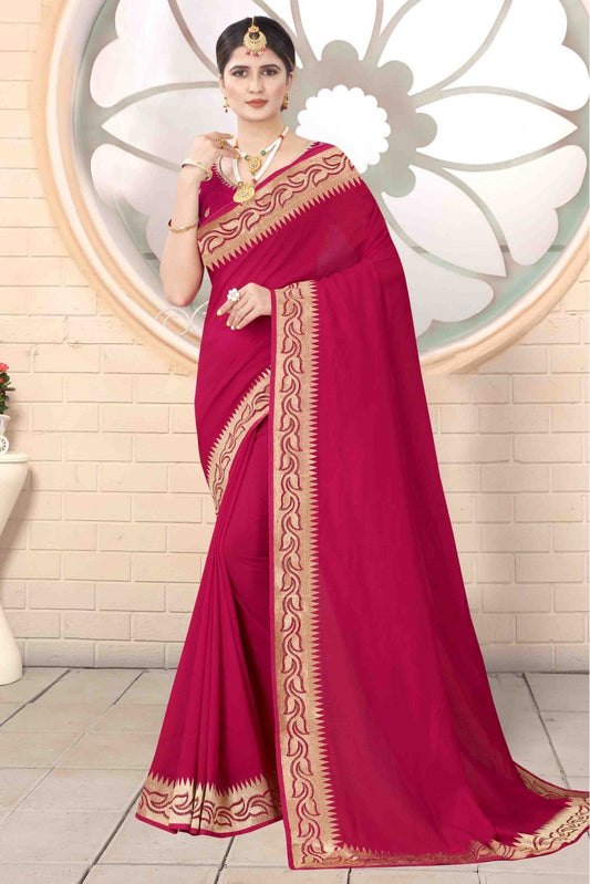 Pink Colour Vichitra Silk Designer Saree VSSD1120735