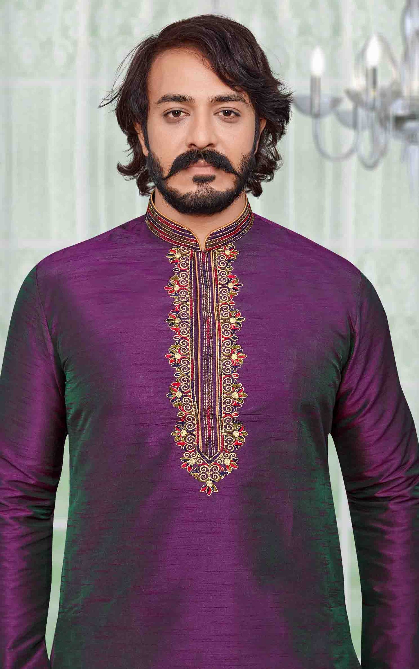 Purple Colour Kurta Pajama In Art Silk VSKP1210104