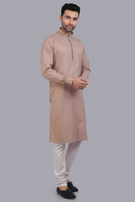Rust Light Pink Colour Kurta Pajama In Cotton VSKP1210183