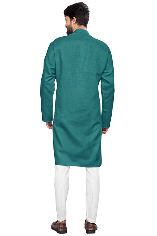 Sea Green Colour Kurta Pajama In Cotton VSKP1210215