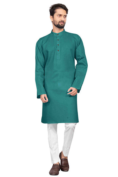 Sea Green Colour Kurta Pajama In Cotton VSKP1210215