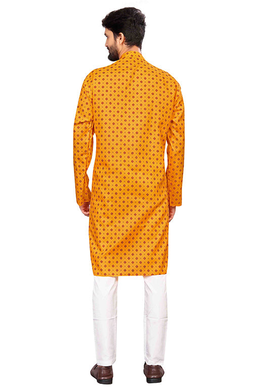 Yellow Colour Kurta Pajama In Cotton VSKP1210200